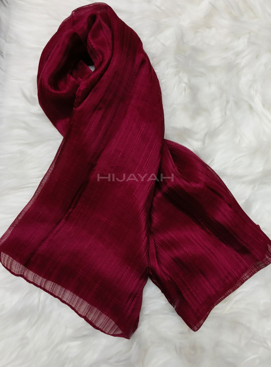 Threaded Textured Lawn Hijab - Magenta