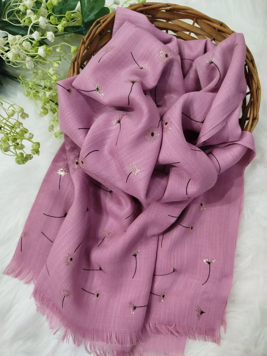 Printed lawn Hijab - Pink