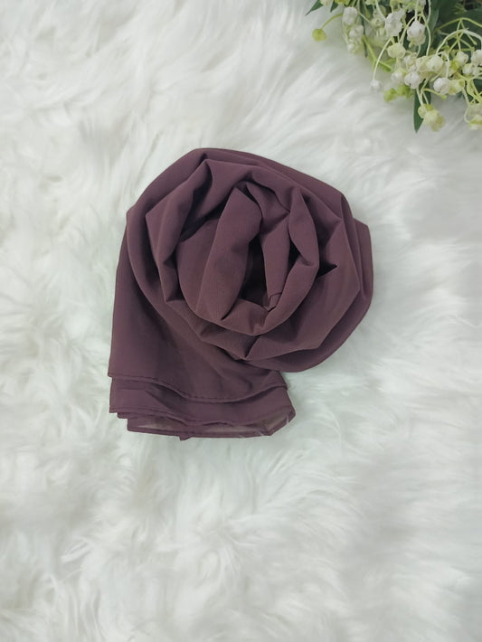Georgette Hijab - Plum